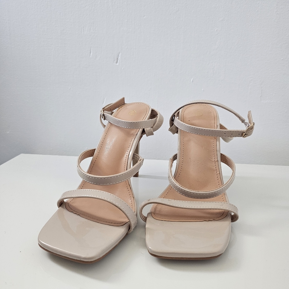 Chic Nude Strappy Heels